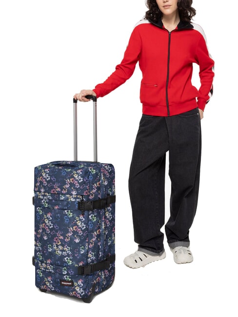 TRANSIT'R M Medium size trolley flora fade navy - Semi-rigid Trolley Cases