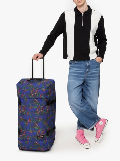 TRANVERZ L Large trolley brize palm navy - Semi-rigid Trolley Cases