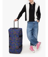 EASTPAK TRANVERZ L Large trolley brize palm navy - Semi-rigid Trolley Cases - 6