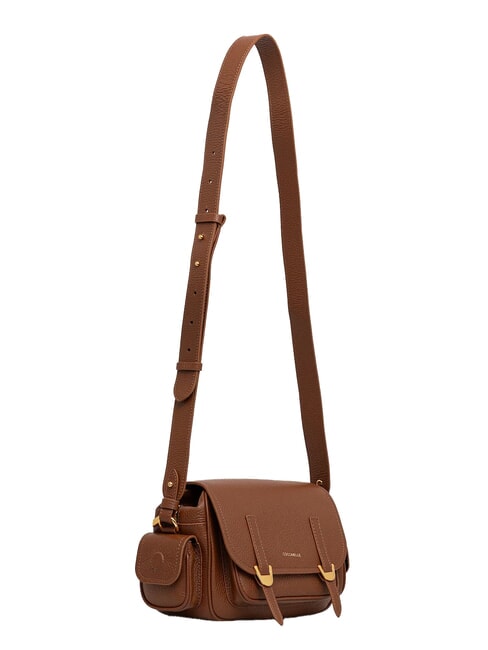 CAMPUS Mini shoulder bag, in leather cognac - Women’s Bags