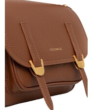COCCINELLE CAMPUS Mini shoulder bag, in leather cognac - Women’s Bags - 4