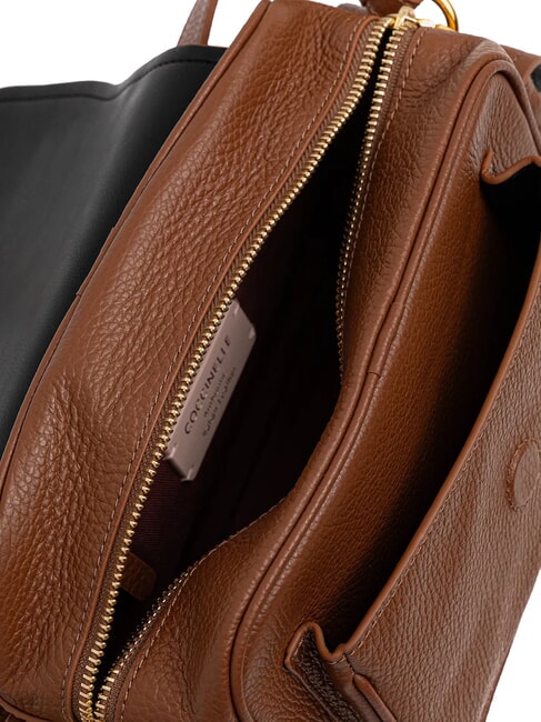 CAMPUS Mini shoulder bag, in leather cognac - Women’s Bags