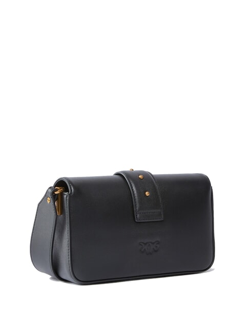 LOVE ONE SLOUCHY Mini leather shoulder bag black-antique gold - Women’s Bags