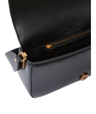 PINKO LOVE ONE SLOUCHY Mini leather shoulder bag black-antique gold - Women’s Bags - 3