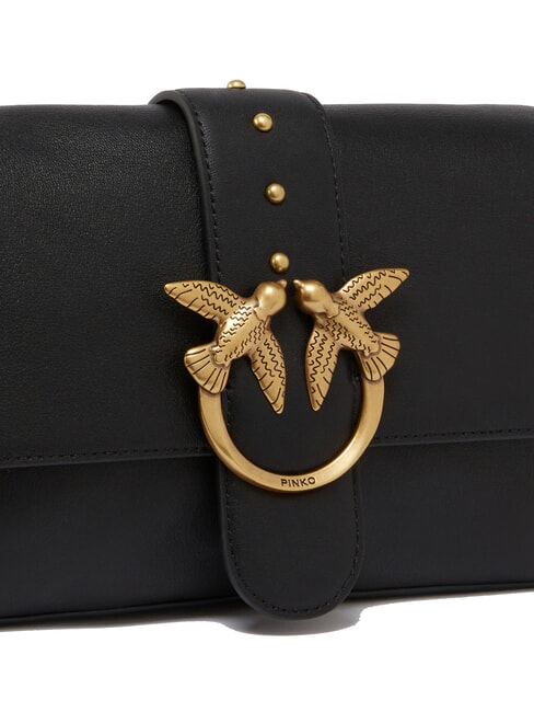 LOVE ONE CLASSIC SLOUCHY Leather shoulder bag black-antique gold - Women’s Bags