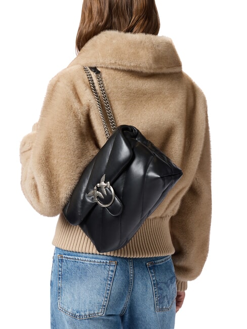 CLASSIC LOVE PUFF Nappa leather bag black-old silver - Women’s Bags