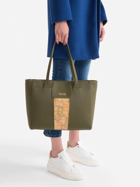 WINDY CITY Large shopping bag moss green - Women’s Bags