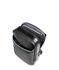 PIQUADRO BLUE SQUARE  iPad Mini bag Black - Over-the-shoulder Bags for Men - 4
