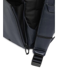 PIQUADRO RUSSEL Leather backpack for 15.6" laptop blue - Laptop backpacks - 3