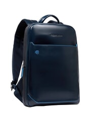 PIQUADRO BLUE SQUARE 14" laptop backpack, in leather - Laptop backpacks
