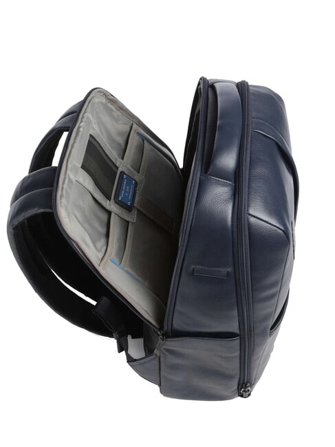 RUSSEL 14" laptop backpack, in leather blue - Laptop backpacks