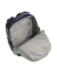 PIQUADRO RUSSEL 14" laptop backpack, in leather blue - Laptop backpacks - 4