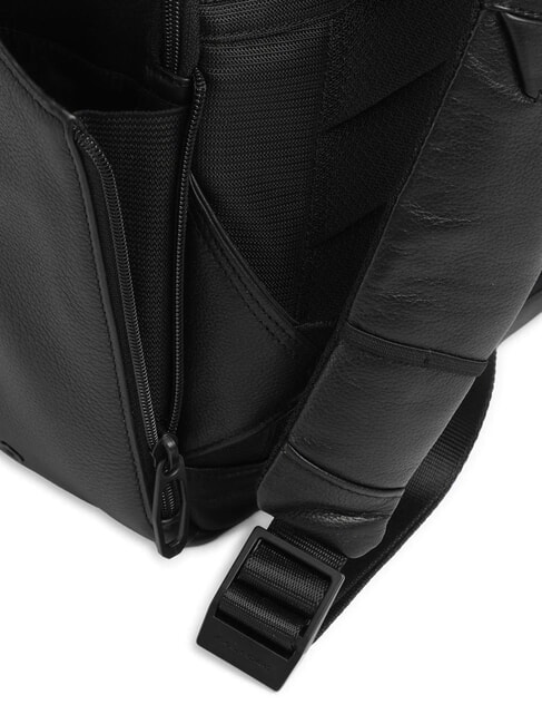RUSSEL 14" laptop backpack, in leather Black - Laptop backpacks