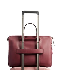 PIQUADRO CIRCLE 14" leather laptop bag bordeaux - Work Briefcases - 3