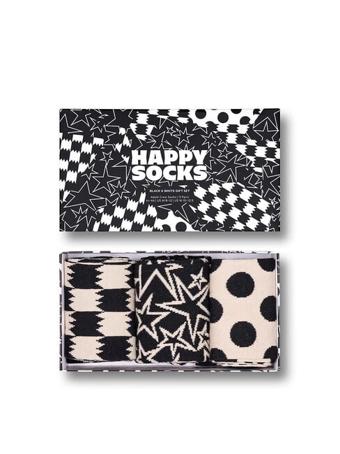 BLACK AND WHITE Gift set of 3 pairs of socks black - Women's Socks