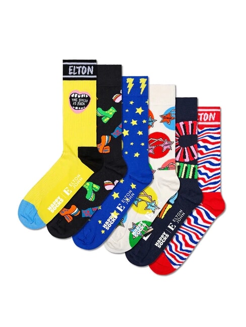 ELTON JOHN Gift set of 6 pairs of socks yellow - Men's Socks