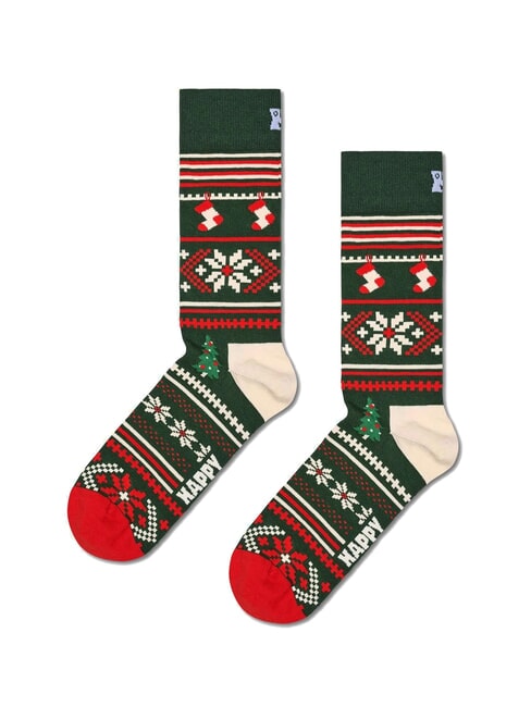 SNOWFLAKE Gift set of 1 pair of socks dark green - Men's Socks