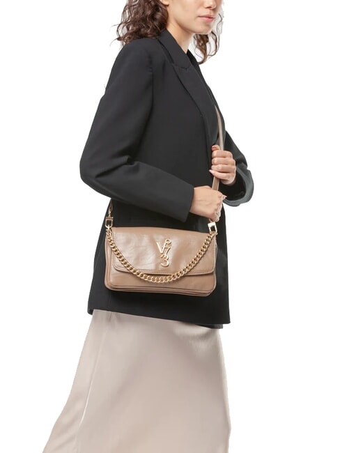 LOUISE Medium shoulder bag with chain handle taupe - Women&rsquo;s Bags