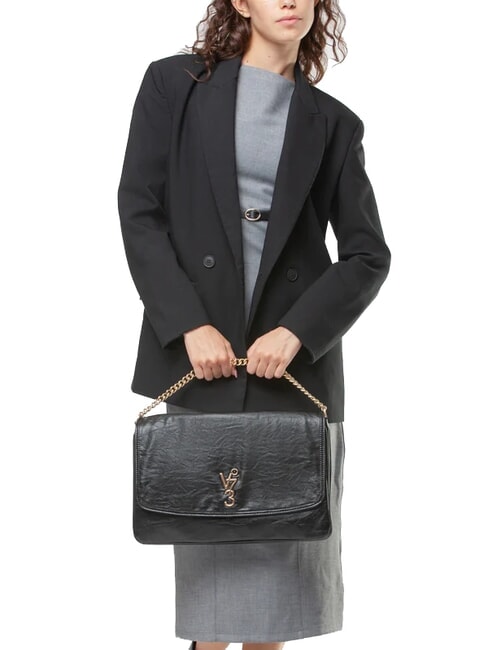 LOUISE Large shoulder bag with chain handle black - Women’s Bags