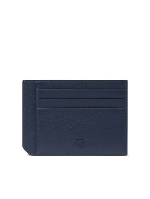 W137 Flat leather credit card holder blue - Men&rsquo;s Wallets