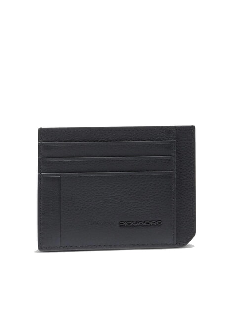 W137 Flat leather credit card holder Black - Men’s Wallets