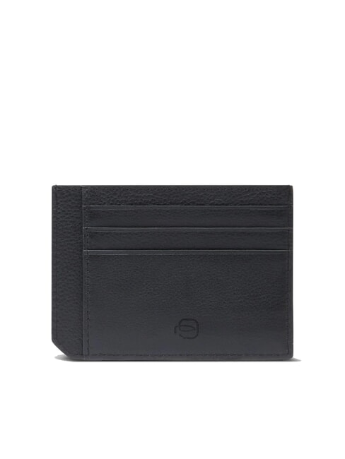 W137 Flat leather credit card holder Black - Men’s Wallets