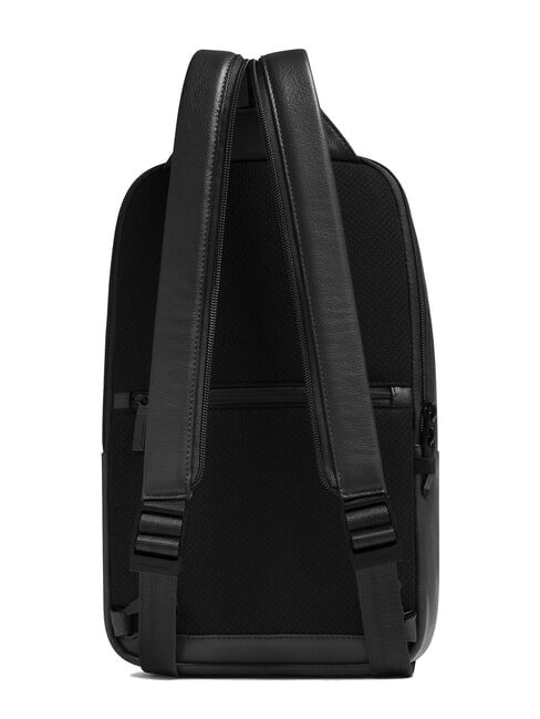 W137 One-shoulder leather backpack Black - Laptop backpacks