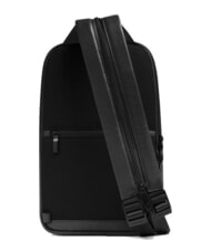 PIQUADRO W137 One-shoulder leather backpack Black - Laptop backpacks - 4
