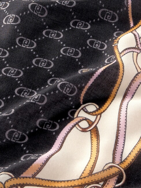 LOGO Stole with print BLACK - Scarves