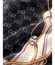 LIUJO LOGO Stole with print BLACK - Scarves - 3