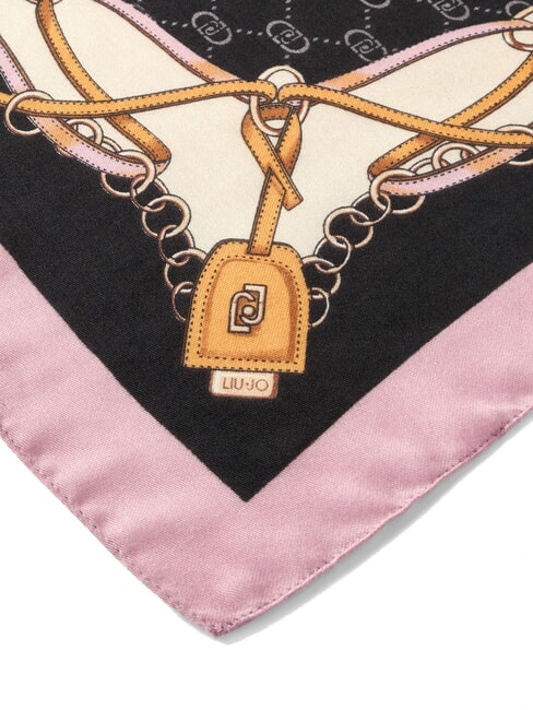 LOGO Stole with print BLACK - Scarves