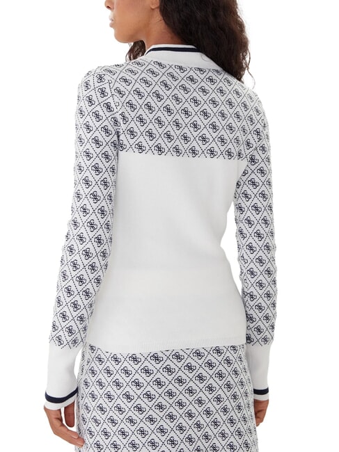 MOCK NECK AUBREY 4G Slim fit sweater 4g cream and blue - Women's Sweaters