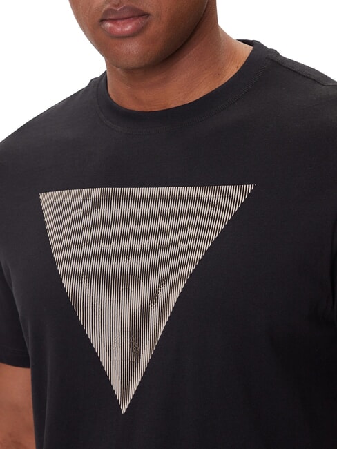 TRIANGLE LOGO Regular fit short sleeve t-shirt jetbla - T-shirt