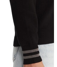 GUESS SILVIE LOGO Crew neck sweater with rhinestones jetbla - Women's Sweaters - 4