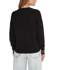 GUESS SILVIE LOGO Crew neck sweater with rhinestones - Women's Sweaters