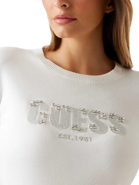 REYNA LOGO Crew neck sweater with applications cremwhi - Women's Sweaters