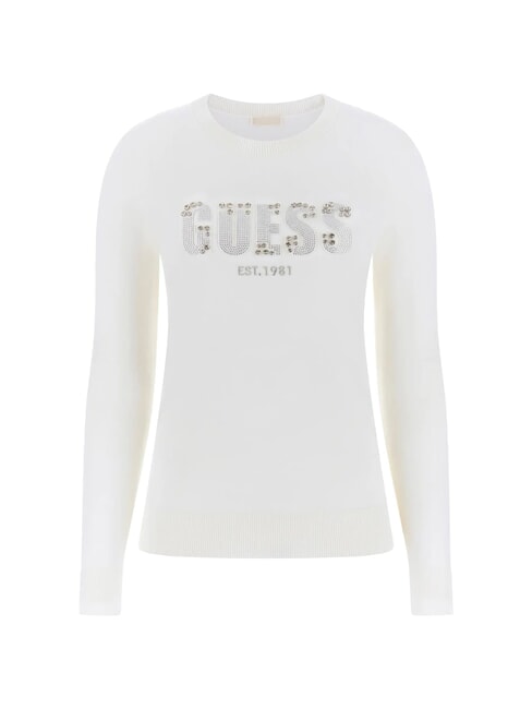 REYNA LOGO Crew neck sweater with applications cremwhi - Women's Sweaters