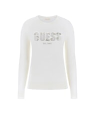 GUESS REYNA LOGO Crew neck sweater with applications cremwhi - Women's Sweaters - 5