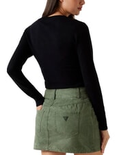 GUESS REYNA LOGO Crew neck sweater with applications - Women's Sweaters