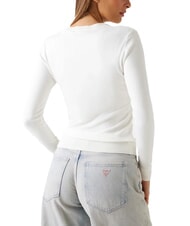 GUESS REYNA LOGO Crew neck sweater with applications cremwhi - Women's Sweaters - 2