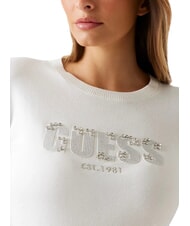 GUESS REYNA LOGO Crew neck sweater with applications cremwhi - Women's Sweaters - 3