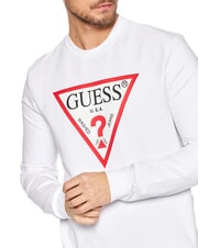 GUESS AUDLEY Triangle logo sweatshirt purwhite - Sweatshirts - 3
