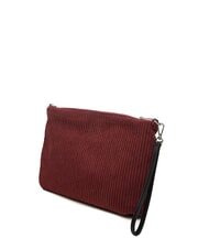 SUN68 CORDUROY Clutch bag with wristlet and shoulder strap Bordeaux - Women&rsquo;s Bags - 2