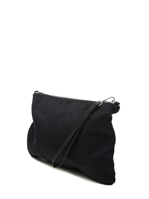 CORDUROY Clutch bag with wristlet and shoulder strap black - Women’s Bags