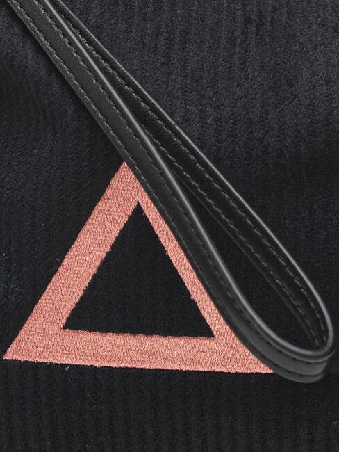 CORDUROY Clutch bag with wristlet and shoulder strap black - Women’s Bags