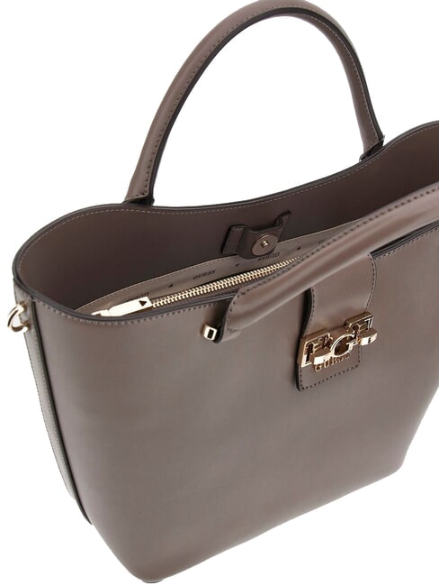 JANE Tote bag with shoulder strap dark taupe - Women’s Bags