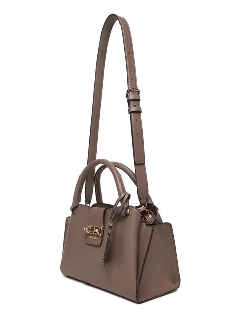 JANE Handbag with shoulder strap dark taupe - Women’s Bags
