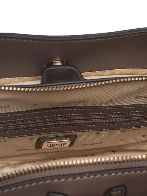 JANE Handbag with shoulder strap dark taupe - Women’s Bags