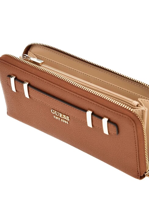 GREGORIA Large zip around wallet with wristlet COGNAC - Women&rsquo;s Wallets