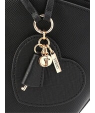 GUESS BOLENA Shoulder bag with heart charm BLACK - Women’s Bags - 4